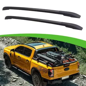 2Pcs für Ford Ranger 2023 2024 Aluminium Top Side Rail Bar Dachschiene Rack - Bild 1 von 8