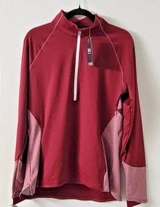 Vintage Neu mit Etikett Under Armour roter weinroter 1/4-Reißverschluss Pullover Größe XL SCHÖN - Bild 1 von 12
