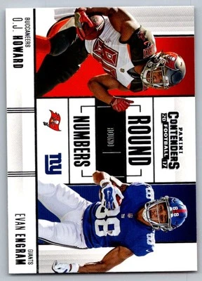 2017 Panini Contenders Round Numbers Evan Engram/O.J. Howard New York - Image 1 of 2