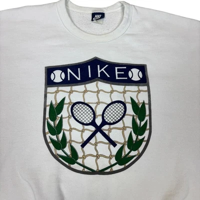 Sudadera De Colección 80 Nike Wimbledon John McEnroe Para Hombre Grande Tenis Challenge Cancha Foto 1 de 4