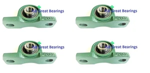 (Qty.4) UCP207-20 Solid Based 1-1/4″ ID Pillow Block Bearing Double Seals 2-Bolt - Picture 1 of 7