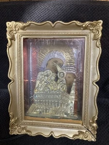 Vintage Light Up 3 D Mother Mary Hanging Picture - Picture 1 of 15