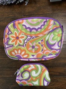 2 bolsas de maquillaje cosmético, diseño pastel, Clinique - Imagen 1 de 3