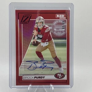 2024 Panini Zenith - Brock Purdy #87 Red Red Zone Autographs 45/49 (AU) - Bild 1 von 3