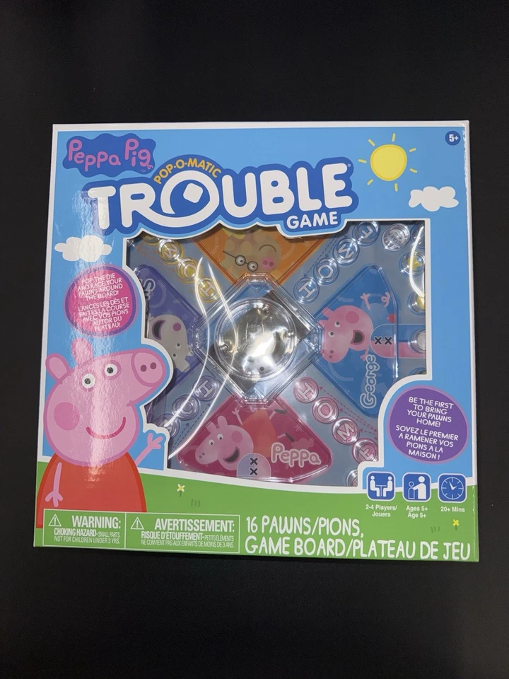 Peppa Pig Pop-O-Matic Trouble Board Game - Image 1 of 3