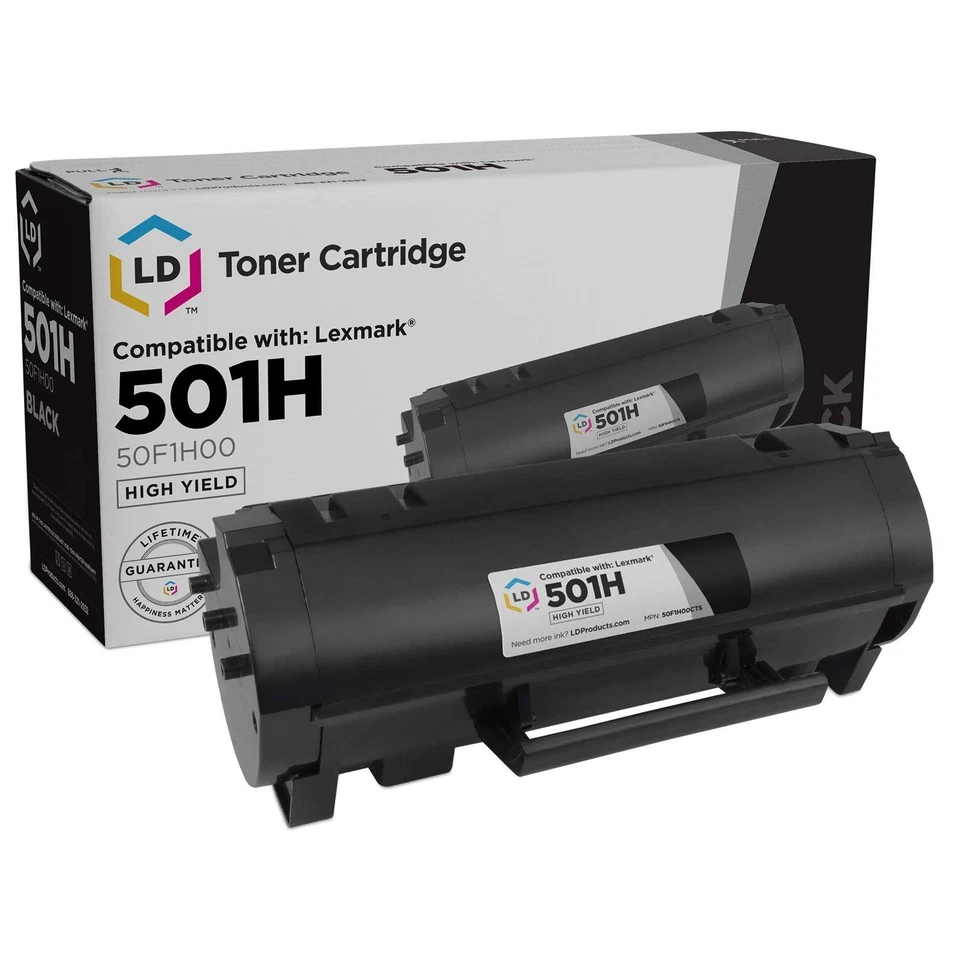 LD Compatible Toner Cartridge Replacement for Lexmark 501h 50f1h00