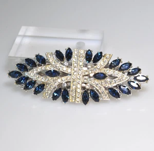 Vintage Wiesner Strass blau Duette Brosche Schuh Fell Pullover Clip ** LESEN - Bild 1 von 20