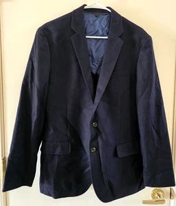 J. CREW Ludlow American Woolen Company Flannel Wool Blazer Men's 40S Navy - Picture 1 of 10
