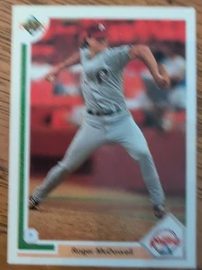 Tarjeta de béisbol Roger McDowell Philadelphia Phillies 1991 cubierta superior #406 como nueva - Imagen 1 de 2