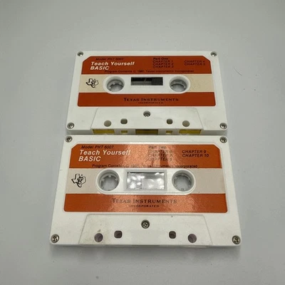 VTG Texas Instruments Teach Yourself Basic PHT 6007 TI-99/4A Part 1 &2 Cassettes - Image 1 of 4