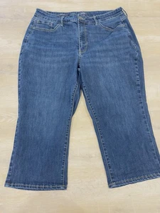 Jeans NYDJ 14WP Petite Joni denim lunghezza ginocchio elasticizzato sollevamento tuck slim cool abbraccio - Foto 1 di 15