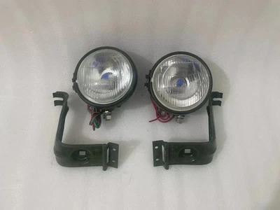 Par de luces de faros con soporte izquierda y derecha para willys jeep MB ford GPW "F" Foto 1 de 4
