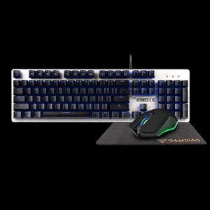 Gamdias Hermes E1C kabelgebundene mechanische Tastatur, Maus und Matte Combo (RGB Metall) - Bild 1 von 3