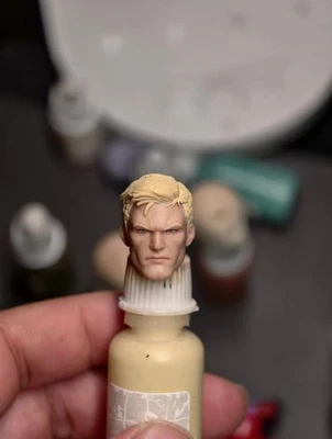 1/12 定制美国队长逼真人头模型适合麦克法兰可动人偶 — 第 1/4 张图片