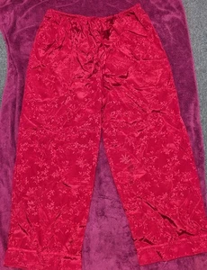Pigiama donna rosso jacquard pantalone XL - Foto 1 di 7