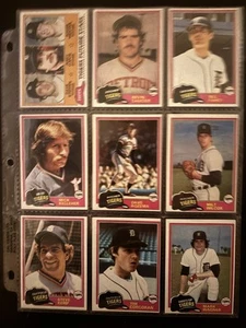 Detroit Tigers Team, 99 Card Lot 1981-1984, Rookie, Update, Commons, Raw - Picture 1 of 22