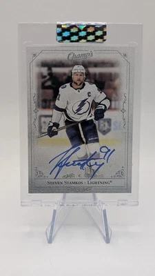 2020-21 UD CLEAR CUT CHAMPS STEVEN STAMKOS AUTO #C-SS LIGHTNING NHL - Image 1 of 3