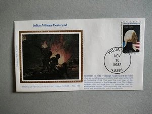 US 1782 Indian Towns Destroyed Colorano Silk Cover , American Revolution - Picture 1 of 2