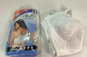 Playtex 18 Hour Posture Boost Front Close Wire Free Bra E525 White Size 38C New - Picture 1 of 11