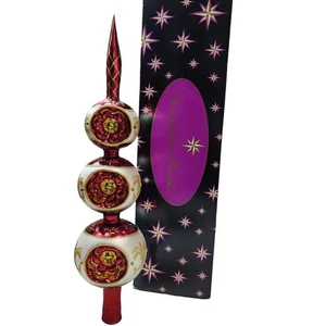 Christopher Radko Renaissance 3 Reflector Finial Tree Topper Hand Blown Poland - Picture 1 of 13