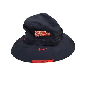 Nike Mens Ole Miss Rebels Blue DRi Fit Size M/L Football Sidline Bucket Hat  - Picture 1 of 8