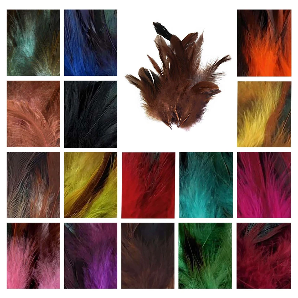 20 Hühnerfedern 6-15cm Federn Bastelfedern Schmuckfedern Dekofedern Farbwahl - Bild 1 von 1
