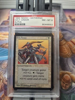 Holy Armor MTG Magic the Gathering Alpha PSA 8 Vintage Old School Collectible - Image 1 of 2