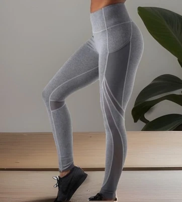GYMSHARK Leggings Mujer Grande Gris Malla Elegante Escultura Seco tiro alto Tobillo NUEVO Foto 1 de 4