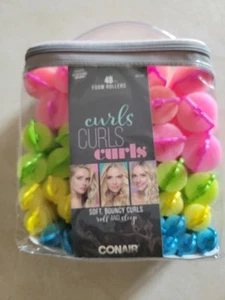 47 Conair Foam Hair Rollers, Hair Curlers 4 Sizes - Picture 1 of 5