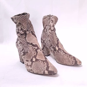 Steve Madden Elory Schlangenmuster Blockabsatz Stiefeletten 6,5 Mobwife Bootie Reißverschluss - Bild 1 von 11