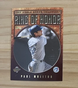 2009 Topps Ring Of Honor RH14 Paul Molitor MLB HOF Baseball Toronto Blue Jays NM - Picture 1 of 2