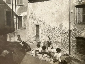 FRANCE Antibes Laveuses Lavandières c1900 Photo Stereo Vintage PL82L1n - Picture 1 of 2