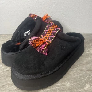 UGG Women’s Tazzle Black Shearling Suede Platform Size 7 - Picture 1 of 11