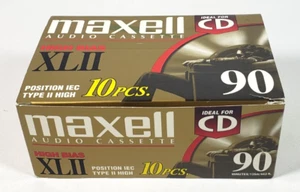 Maxell High Bias XL II 90 minuti audiocassette scatola da 10 in confezione originale - Foto 1 di 8
