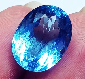 Piedra preciosa suelta forma ovalada 11,60 quilates aguamarina transparente certificada 16,49 mm - Imagen 1 de 6