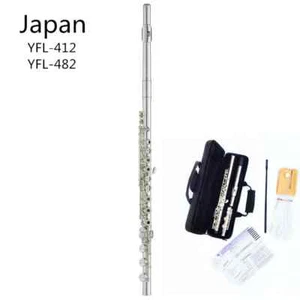 YFL-412 482 Made in Japa Concert Flute Silver 16 Holes C Key flute with Case - Picture 1 of 17