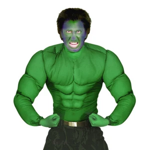Superheldenkostüm Sixpack grün M 50 Comic Superhelden Kostüm Hulk Muskelkostüm - Bild 1 von 3