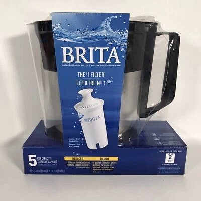 Brita Soho 5-Cup Black Water Pitcher with 1 Advanced Filter - NEW & SEALED - Image 1 of 4