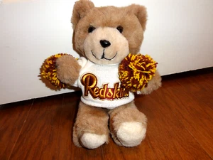 CHEERLEADER REDSKINS TEDDY BEAR PLUSH w/ POM POMS 10 in. - Picture 1 of 7