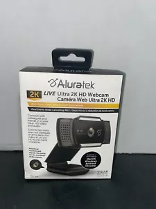 Aluratek 2K HD Webcam with Dual Stereo Noise Cancelling Mics, Auto Focus - Picture 1 of 3