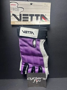 NOS VETTA (S) Purple Cut Finger Gloves Atb Bike Bicycle Road Cycling Fuji Trek - Picture 1 of 22