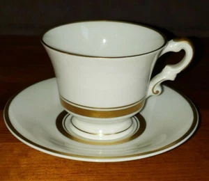 Demitasse Cup & Saucer Syracuse China KENT Old Ivory Gold   (Lot of 2 Pieces) - Picture 1 of 11