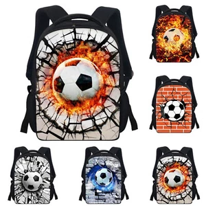 Vital Football Pattern Backpack Cute and Lightweight Children Schoolbag Nylon - Picture 1 of 30