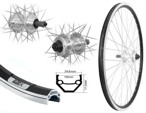 26 Zoll Alu Hinterrad 19-559 Laufrad Felgenbremse 6-Loch Schraubkranz 8,9-fach - Bild 1 von 1