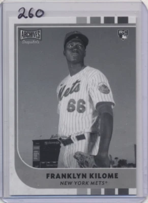 2021 Topps Snapshots  Black and White Franklyn Kilome  RC - Image 1 of 2