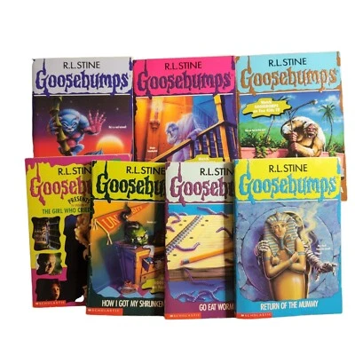 Vintage R. L. Stine Goosebumps Books Scholastic Chapter 90s Go Eat Worms Mummy  - Image 1 of 4