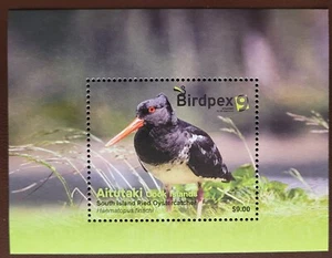 Aitutaki 2022 /  Birds - Pied Oystercatcher-BIRDPEX 9 / 1v ms - Picture 1 of 1