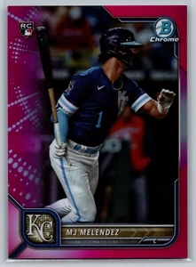 MJ Melendez 2022 Bowman Chrome Fuchsia Refractor Rookie /299 #25 Royals - Picture 1 of 2