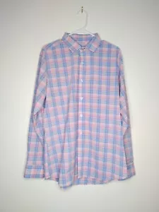 Camisa de manga larga Mizzen Main grande rosa azul a cuadros - Imagen 1 de 5