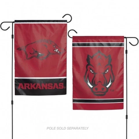 Arkansas Razorbacks 2 Sided Garden Flag 12.5" x 18" [NEW] NCAA Yard Fan Outdoor Cover